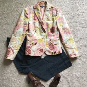 Ann Taylor Petites Floral Blazer